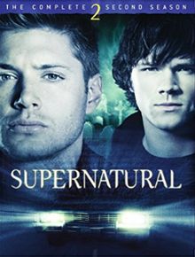 Season 2 DVD cover, with Jensen Ackles and Jared Padalecki looking much less wrinkled