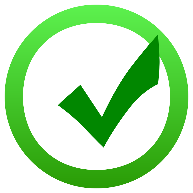 Green checkmark