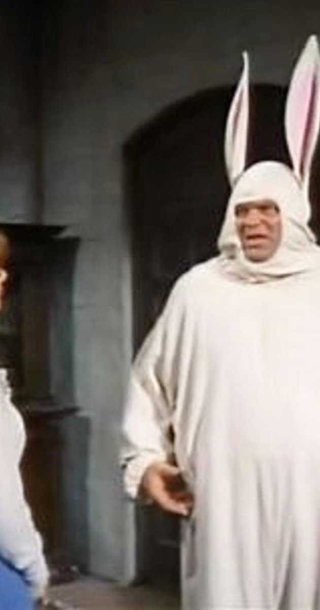 Dan Blocker in a giant bunny costume