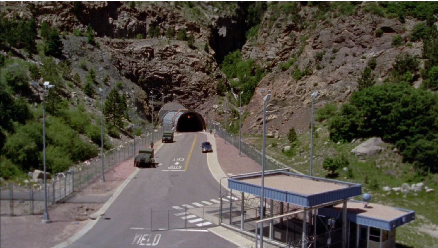 the entrance to NORAD headquarters at Cheyenne Mountain, Colorado, which was used as an establishing shot for all of SG-1