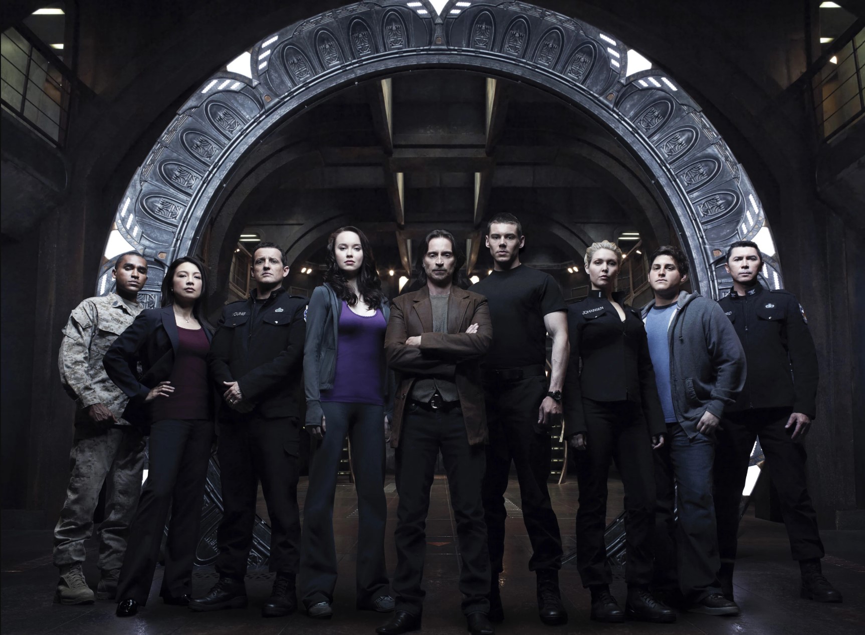 Cast of Stargate Universe: Jamil Walker Smith, Ming-Na Wen, Louis Ferreira, Alaina Huffman, Robert Carlyle, Brian J. Smith, Elyse Levesque, David Blue, Lou Diamond Phillips